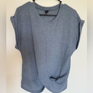 Mossimo Supply Co. Gray Waffle Knit Muscle Tee